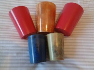 5 BANDALASTA DRINKING MUGS VARIOUS COLOURS ALL FULLY STAMPED AS PHOTOS - Picture 1 of 4
