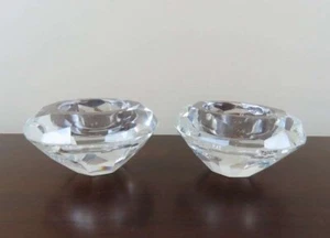 Par de soportes para candelabros de cristal Royal Doulton - Imagen 1 de 5