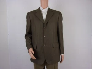 Vinci 3-Button Suit Jacket SIZE: 40R BROWN - Picture 1 of 3