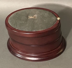 Vintage Bombay Company Wooden Swivel Sewing Box Pin Cushion Top 1996 - Picture 1 of 8