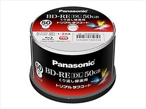 50 Panasonic Bluray BD-RE DL 50GB 2x Speed Rewritable Inkjet Printable Disc NEW