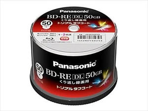 50 Panasonic Bluray BD-RE DL 50GB 2x Speed Rewritable Inkjet Printable Disc NEW - Picture 1 of 1