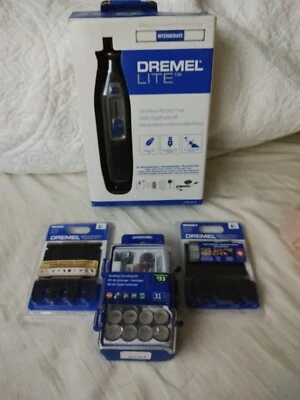 Dremel Lite 7760 N/10 4V Li-Ion Cordless Rotary Tool LOT +3 Sets Of Tools NEW - Image 1 of 4