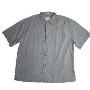 Camicia Bamboo Cay Uomo XXL Blu Preppy Classica Hawaiana Villaggio Vacanze Bottoni Top - Foto 1 di 12