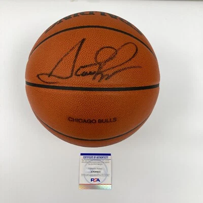Scottie Pippen Signed Spalding Official NBA Game Issued Bulls Basketball PSA DNA - Image 1 of 4