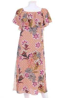 ZARA WOMAN Maxi Dress Carmen Flowers Slit XS nude - Bild 1 von 4