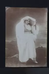 TIRAGE PHOTO 2 ALBUMINE 1880 FEMME ALGERIE 10X14cm - Picture 1 of 2