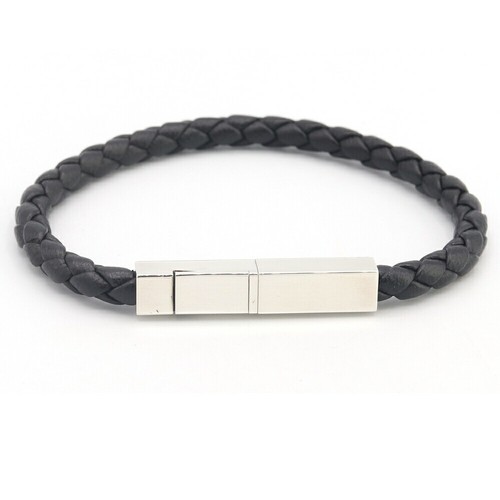 Bracciale Bottega Veneta 732416 Nero Argento Ferramenta SV Argento Sterling 925