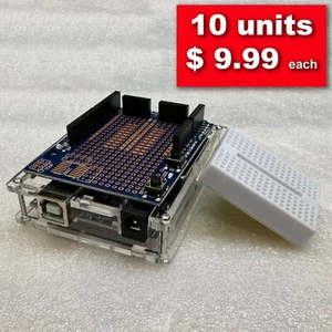 CH340 ATmega 328P R3 Board Compatible with Arduino UNO IDE + Case + Shield - Picture 1 of 21