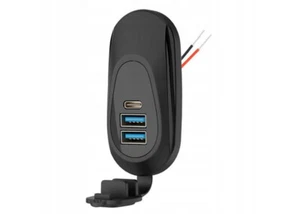 LXG558 Gniazdo do zabudowy Gniazdo USB + USB-C Ładowarka 12V / 24V - Samochód / Łódź - Zdjęcie 1 z 4