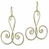 2" Long Details about   Hammered Squiggle Shape Earrings USA Handcrafted