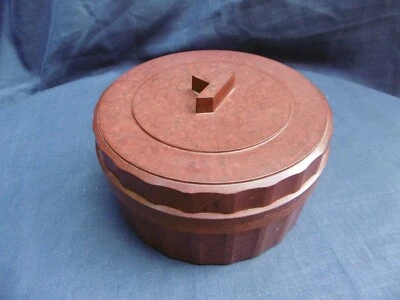 ANCIENNE YAOURTIÈRE YALACTA EN BAKELITE MARBRÉ AVEC SON RÉCIPIENT ALU - VINTAGE - Photo 1/4