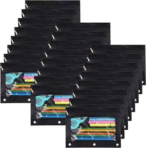 36 Pencil Pouch For 3 Ring Binder Binder Pouches W/ Zipper Bulk Pen Holder Cases - Picture 1 of 2