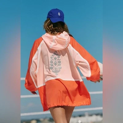 NWT! Free People Movement Medium Care FP Like the Wind Logo Jacket Outdoors Hike - Image 1 of 4