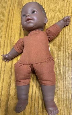 Berenquer Spain Soft Body Vinyl Baby Doll 11 in Floppy Realistic Brown Eyes - Image 1 of 4