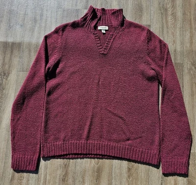 St Johns Bay Womens Sz XL Sweater Red Long Sleeve High Neck - Image 1 of 4