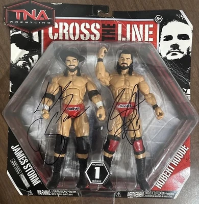 James Storm Robert Roode Signed TNA Cross The Line Series 1 - image 1 of 4