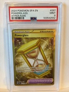 Pokemon TCG Card Powerglass 097/064 Gold Hyper Rare Shrouded Fable PSA 9 - Picture 1 of 3