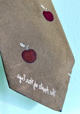 Винтажный Abercrombie & Fitch «Яблоко ее глаз» весело галстук опрятный Лига плюща редкая - Изображение 1 из 4