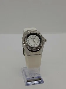 Rousseau Kemora women's Quartz watch White rubber strap metal bezel Bling 9664 - Picture 1 of 8