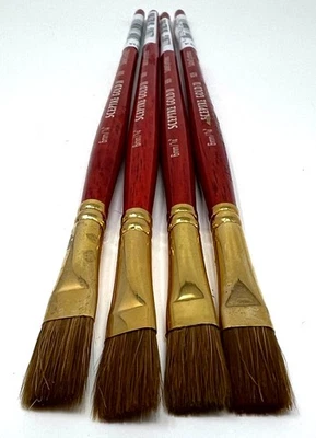 Lot of 4 - Winsor & Newton Sceptre Gold II Brush 606 Series 6mm/1/4in Short Flat - Image 1 of 3