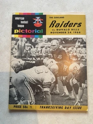 1966 Buffalo Bills at Oakland Raiders AFL Football Program 11-24-66 - Image 1 of 4
