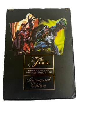 1994 Marvel Flair Inaugural Edition Trading Cards DISPLAY BOX Fleer Empty Packs - Image 1 of 4