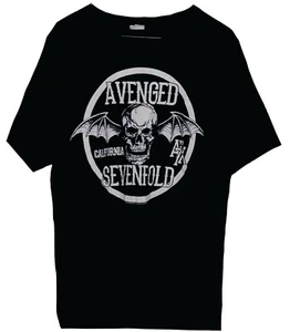 Avenged Sevenfold Death Bat Logo Shirt Men’s XL AX7 California 1999 Print Black - Picture 1 of 2