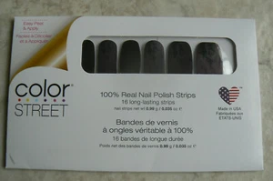 NEW Color Street SMOKE's ON YOU,deep purple 100% Real Nail Polish Strips 16 pc - Picture 1 of 4