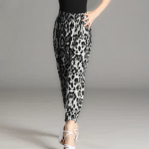 Girls Dance Pants Leopard Trousers Latin Yoga Jazz Harem Pants Elastic Waist - Picture 1 of 9
