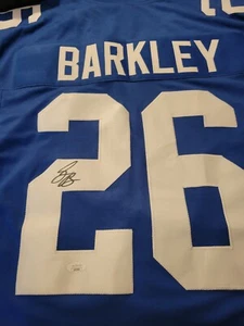 SAQUON BARKLEY NEW YORK GIANTS SIGNIERT/SIGNIERT GENÄHT MASSGESCHNEIDERTES TRIKOT JSA... - Bild 1 von 4