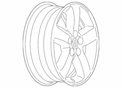 Llanta base de aleación de aluminio izquierda derecha genuina GM 2005-2009 Pontiac G6 9596888 Foto 1 de 2