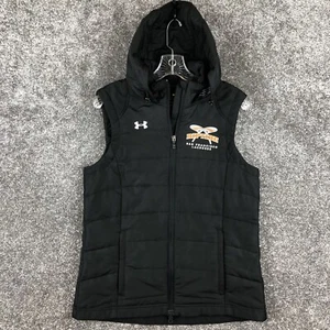 Under Armour ColdGear Infrared Puffer Vest Full Zip Hooded Black Size Small - Picture 1 of 12