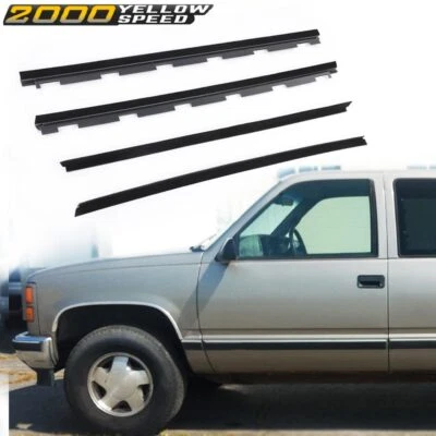 4PCS Fit for Chevy Truck Inner & Outer Window Sweep Felt Seal Weatherstrip Kit  - Image 1 of 4