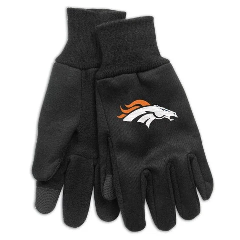 Denver Broncos Technology Gloves NEW! Free Ship One Size Fits Most Cover