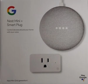 Google Nest Mini 2nd Generation + GE Smart Plug Bundle - Picture 1 of 3