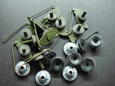 10 piezas Ford guardabarros carrocería moldura lateral clips tuercas selladoras 3/4" a 7/8" NOS Foto 1 de 4