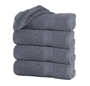 4er Pack Luxus große Badetücher 100 % Baumwolle 27""x52"" 550 GSM sehr saugfähig - Bild 1 von 19