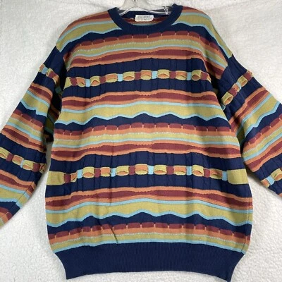Suéter Pullover Vintage Para Hombre Dalmine Uomo Multicolor Talla L, Hecho en Italia. Foto 1 de 4