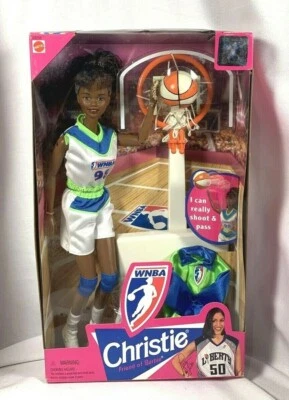 1998 NRFB WNBA AA CHRISTIE FRIEND OF BARBIE BASKETBALL #20206  DAMAGED BOX - Image 1 of 4