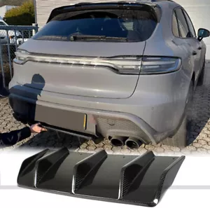 Fits 2022-23 Porsche Macan Base GTS REAL CARBON Rear Bumper Diffuser Lip SPOILER - Bild 1 von 13