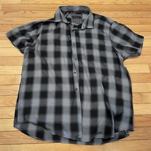 Camisa Bruno Milano para hombre talla XL negra a cuadros - Imagen 1 de 5