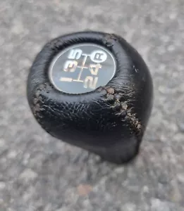 rare Genuine JDM Toyota 5-speed manual leather Black shift knob Ae86 Ep82 EP91 - Picture 1 of 22