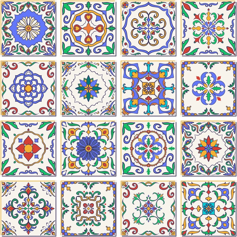 FoLIESEN Fliesenaufkleber für Küche und Bad - Fliesenfolie Set Patchwork No.2 - Bild 1 von 1