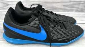 NIKE LEGEND 8 CLUB TURF SOCCER SHOES Men's Size 9 BLACK / BLUE - Picture 1 of 8