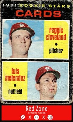 1971 Topps - #216 Cards 1971 Rookie Stars (Reggie Cleveland / Luis Melendez) VG - Image 1 of 2