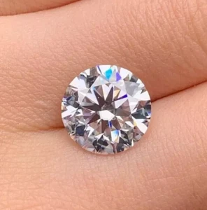 2 pcs Lab Created Diamond 6 MM Round Cut CVD Diamond D Grade VVS1- Certified - Picture 1 of 6