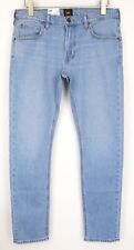 Lee Luke Uomo Jeans W32/L32 Luce Blu Slim Affusolato Fit Elasticizzato Classico