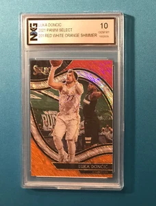 Luka Doncic 2021 Select Courtside Red Orange Shimmer #201 NXG Graded 10 Gem Mint - Picture 1 of 2
