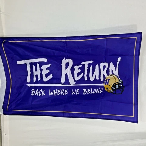 University of Washington Banner “Back Where we Belong” 2’x3’ Cover